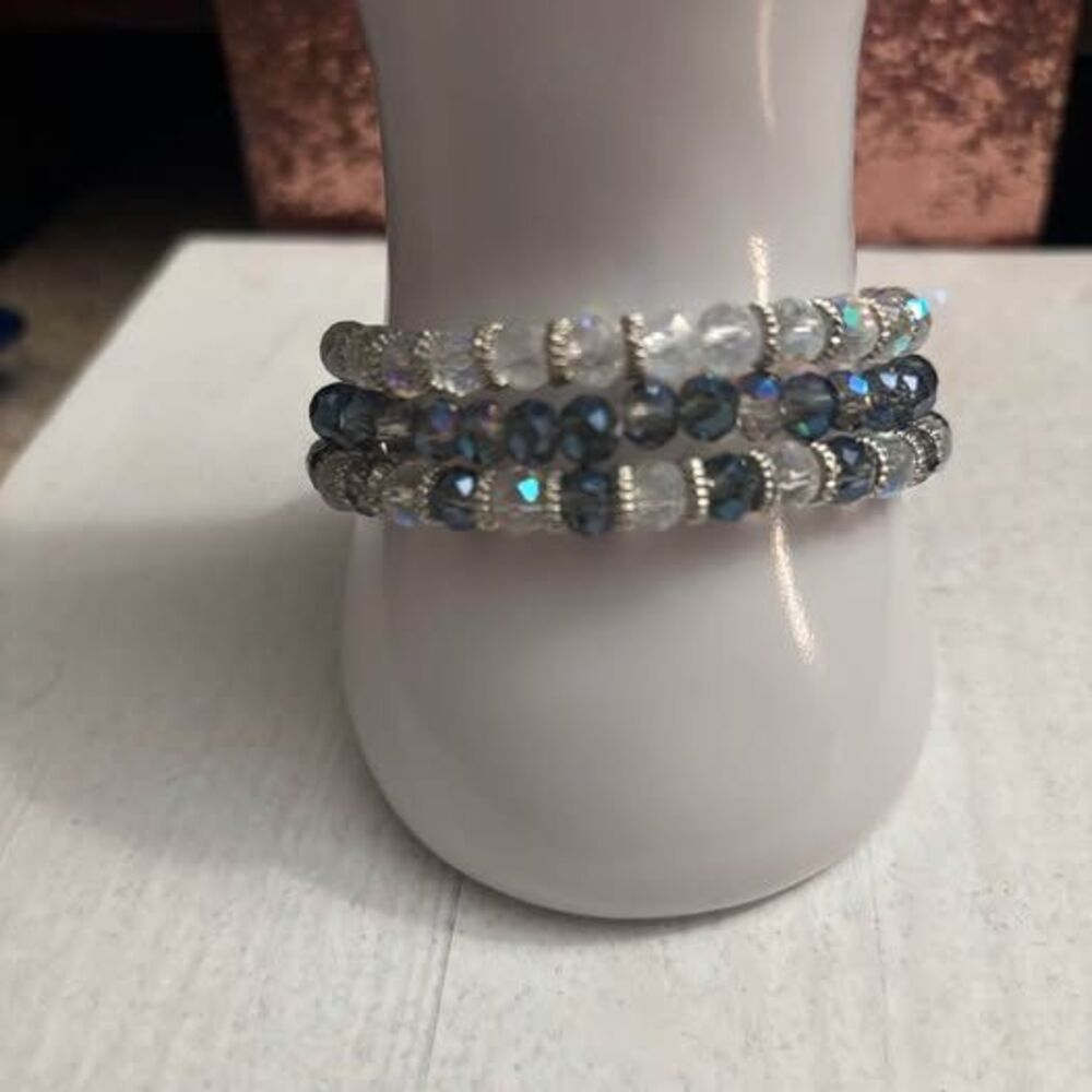 Handmade Beaded Stretch Bracelet Stack 0254